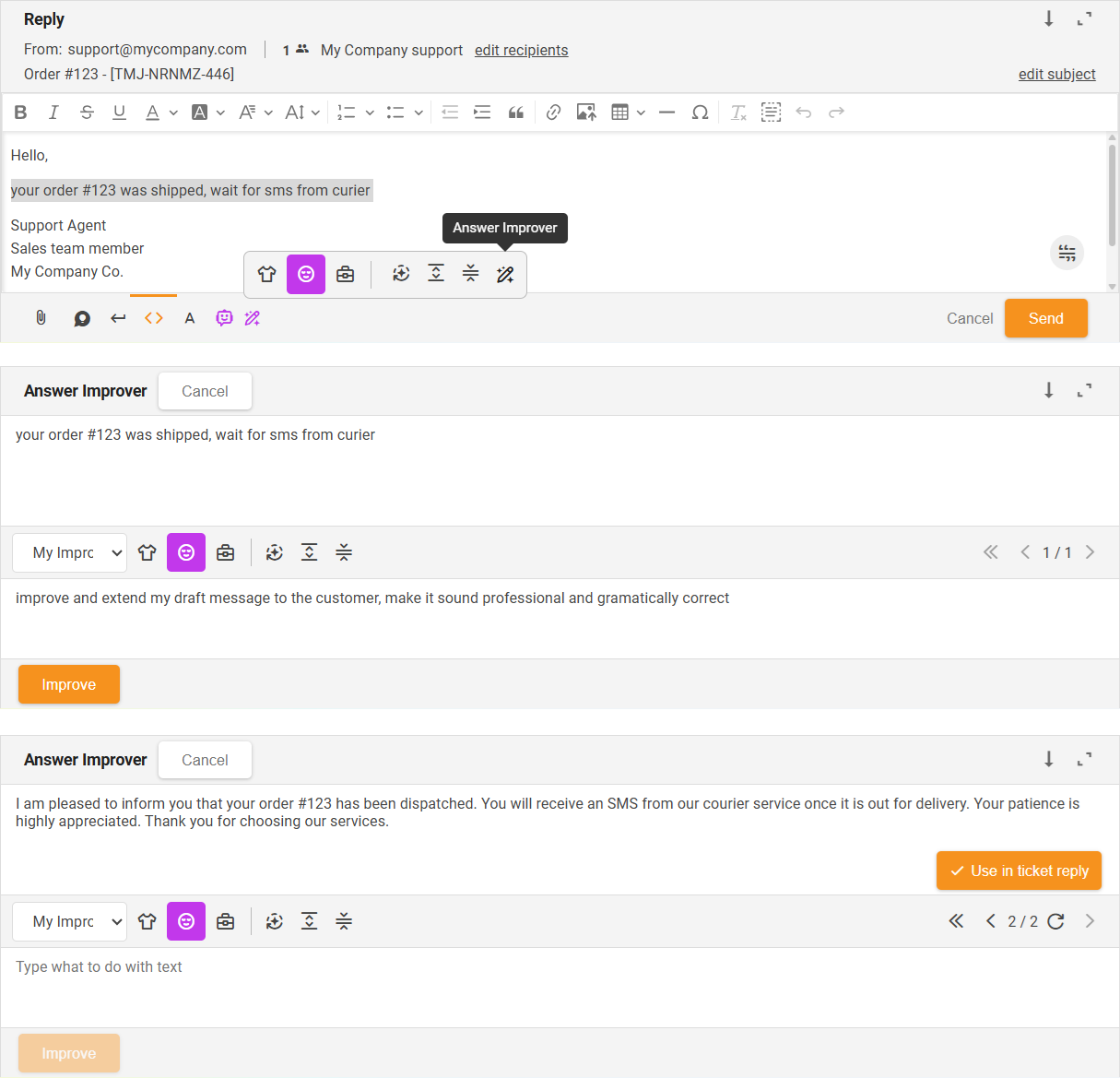 LiveAgent tekoäly-chatbot