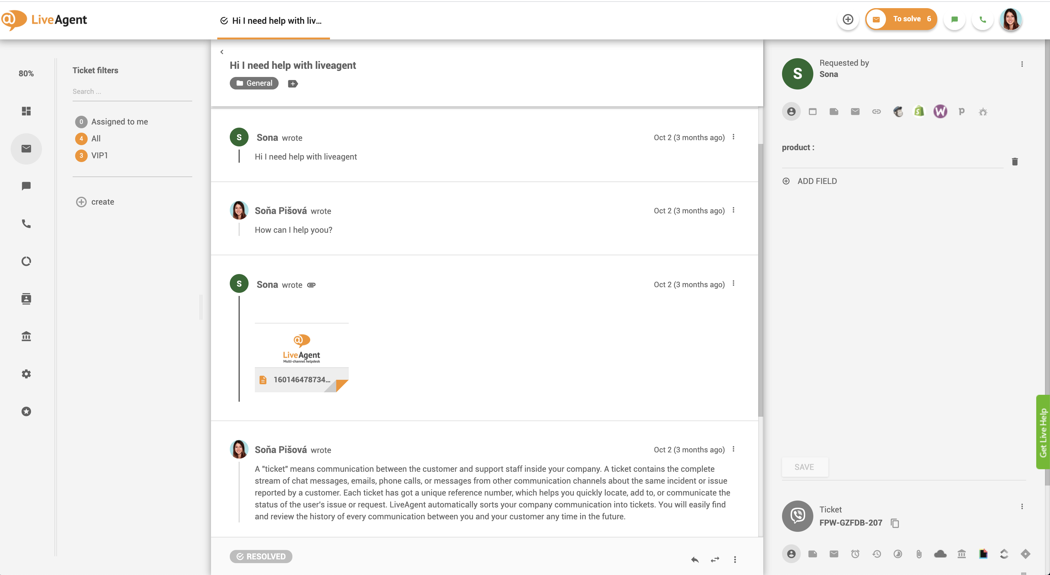 Viber-viestit LiveAgent-koontinäytössä