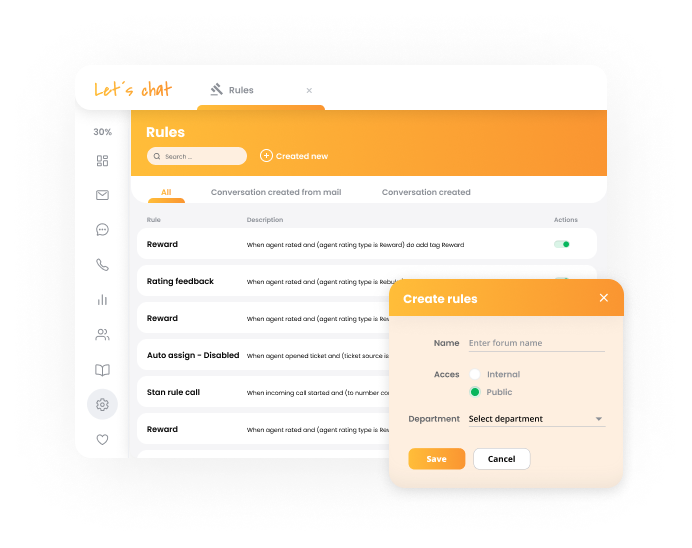 LiveAgent:in automatisointi ominaisuus