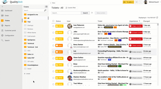 LiveAgent Dashboard -animaatio