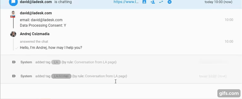 Reaaliaikainen kirjoituksen näkymä esimerkki