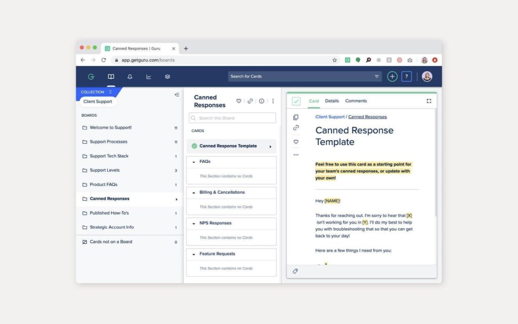 Käytännöllinen esimerkki Guru-ohjelmiston tietokannasta