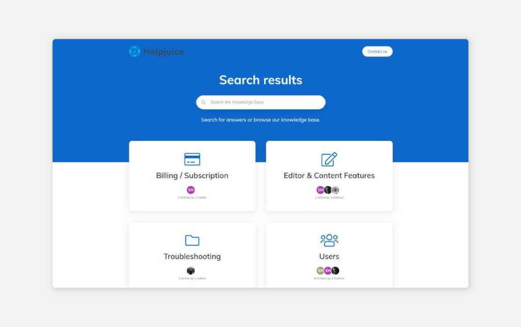 HelpJuice-tietokantajärjestelmä käytössä