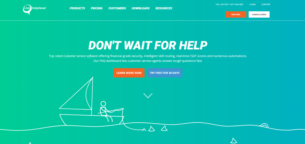 LiveHelpNow -kotisivu