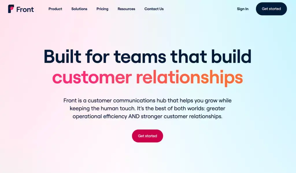 Front-tikettijärjestelmäohjelmiston kotisivu