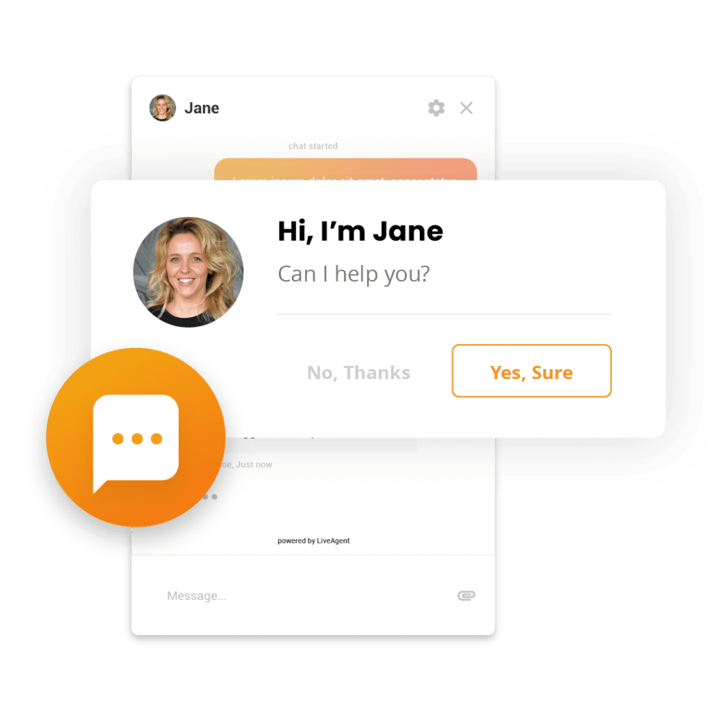 Proaktiivisen chat-kutsun esimerkki