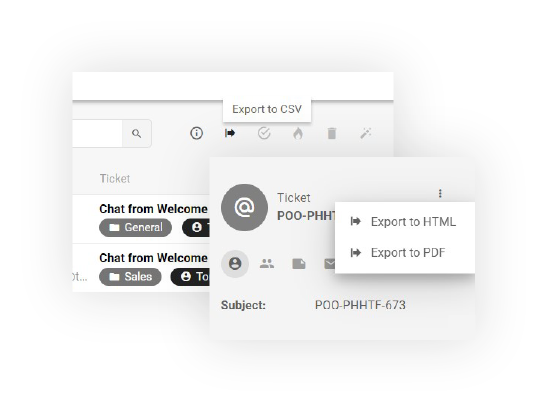 Lippujen vienti LiveAgentissa