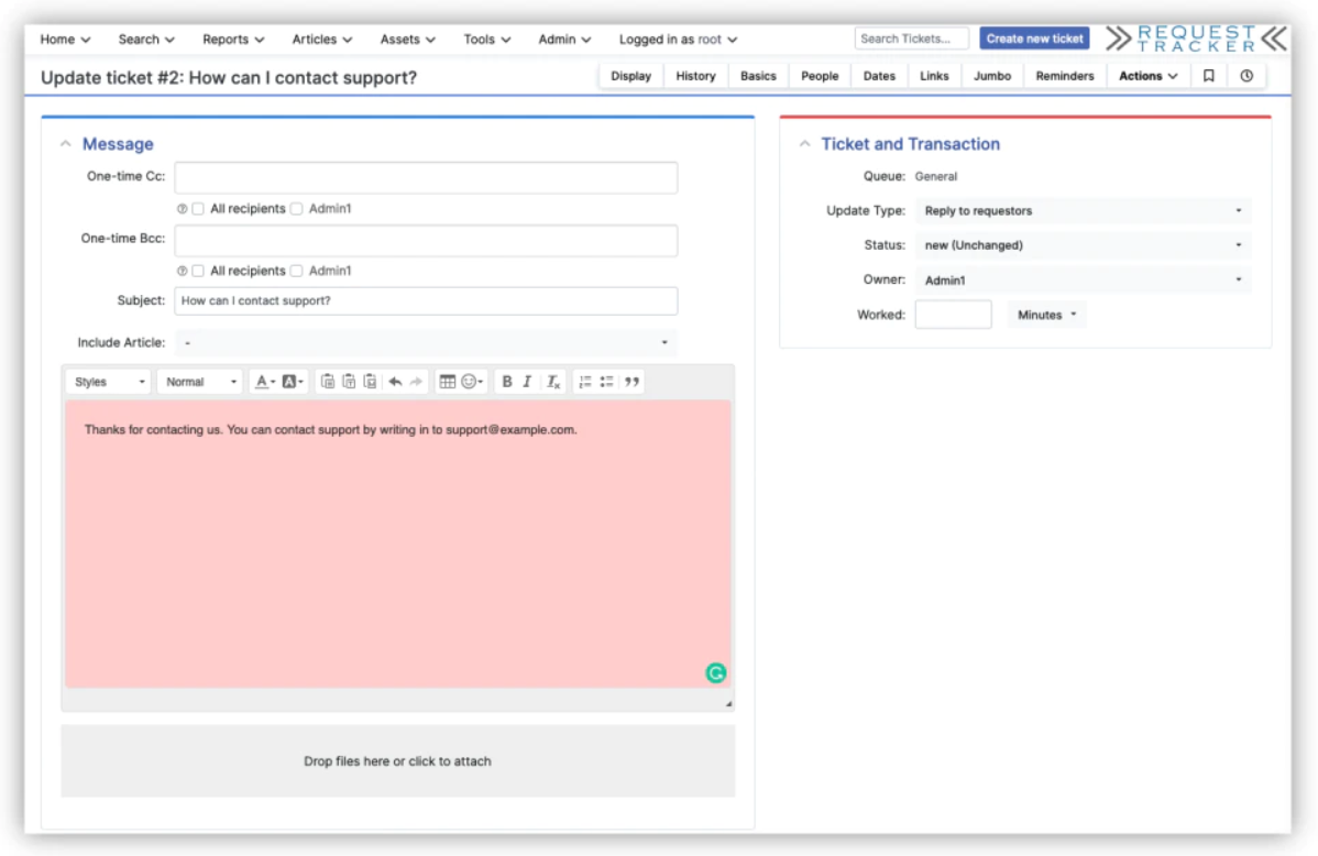 Request Tracker avoimen lähdekoodin tiketöintijärjestelmät