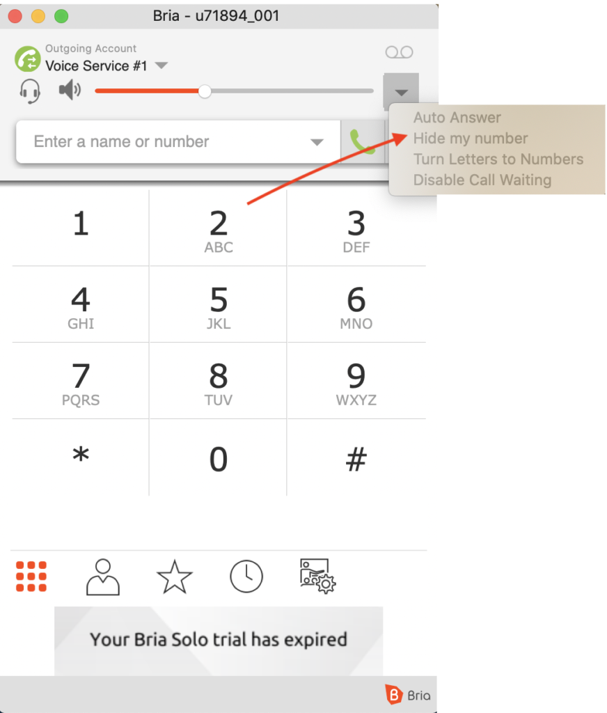 Bria ilmainen puhelinsovellusten sovellus toiminnot