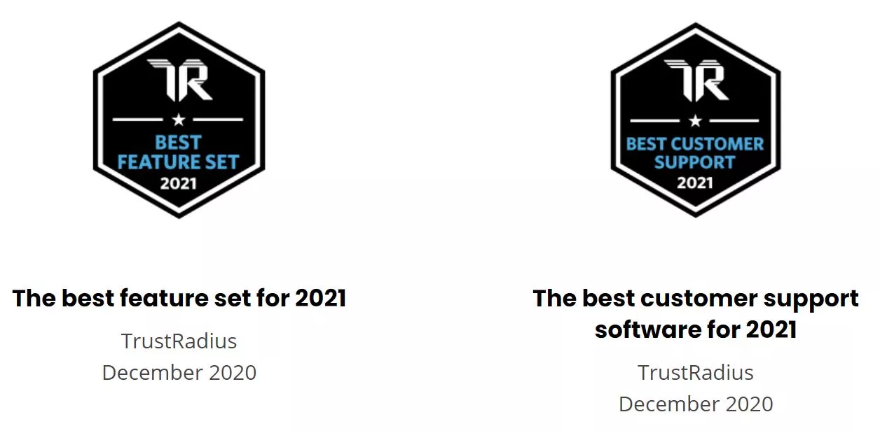 TrustRadius LiveAgent palkinnot