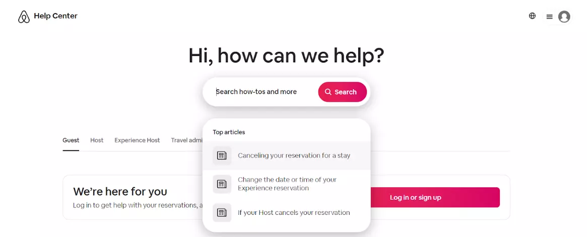 Airbnbin artikkelisuositukset