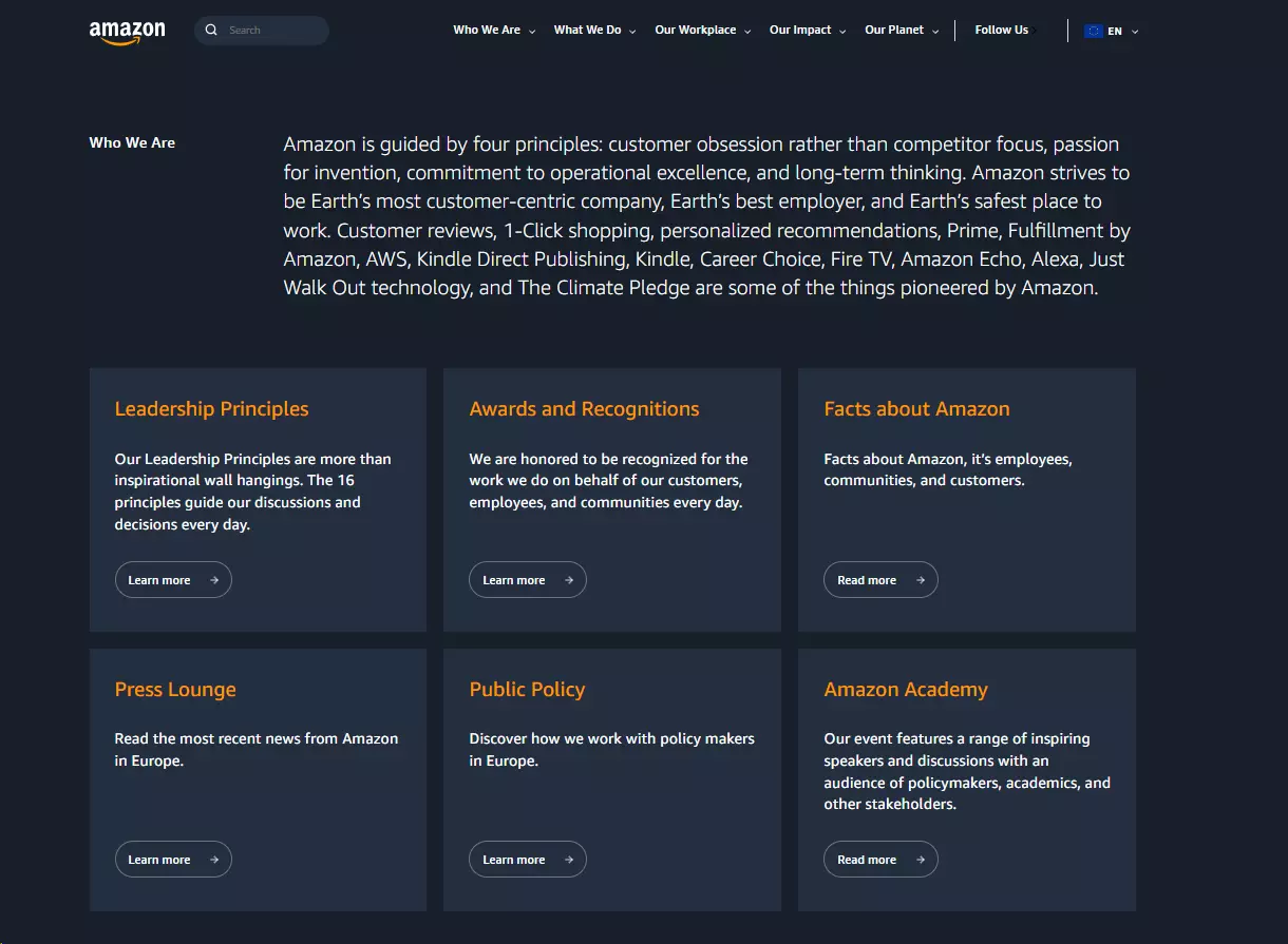 Amazonin lupaus tulla 'Maan asiakaskeskeisimmäksi yritykseksi' ja heidän ponnistelunsa säilyttää tyytyväiset asiakkaat