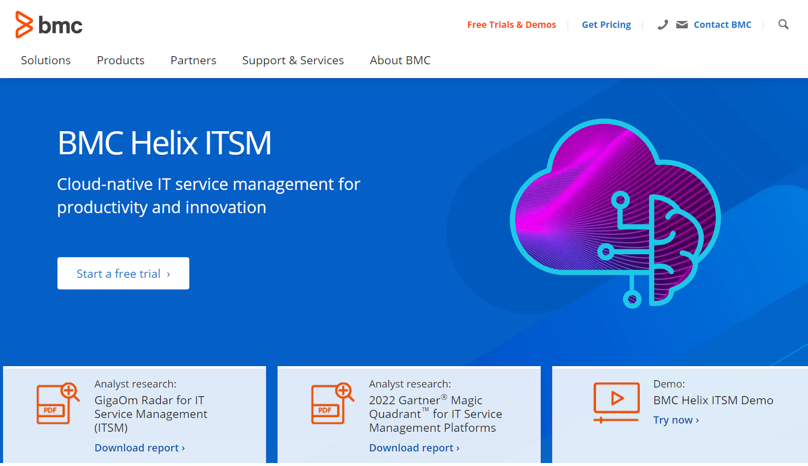 BMC Helix ITSM -kotisivu - Spiceworks-vaihtoehto IT-palvelun hallintaan ja tuottavuuteen