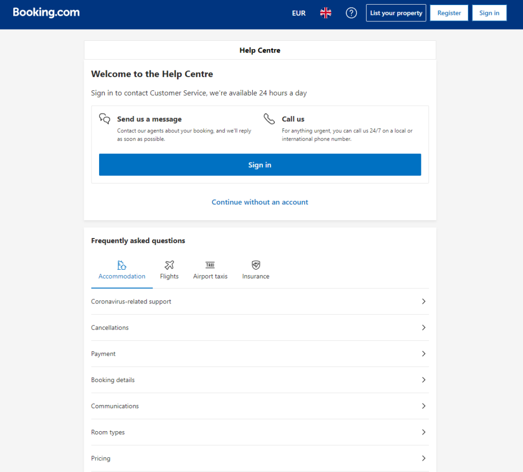 Booking.com Ohjauskeskus