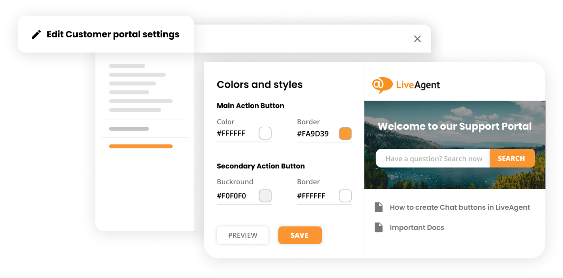Tietokannan mukauttaminen Customer portal -ohjelmistossa - LiveAgent