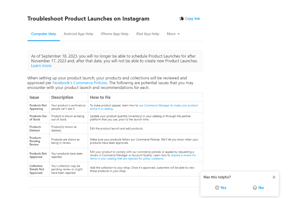 Instagramin vianmääritys