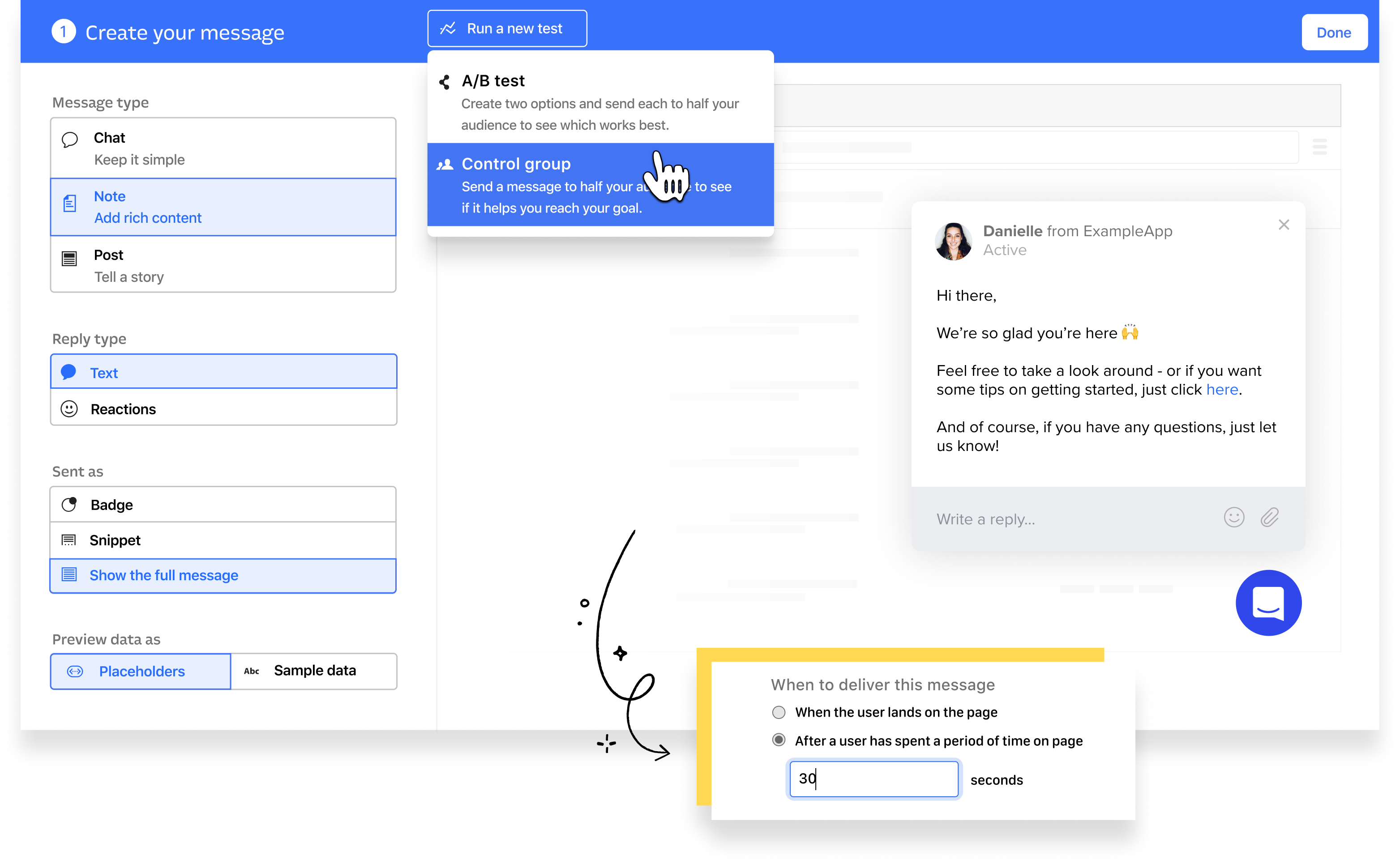 Intercom käynnissä oleva live chat
