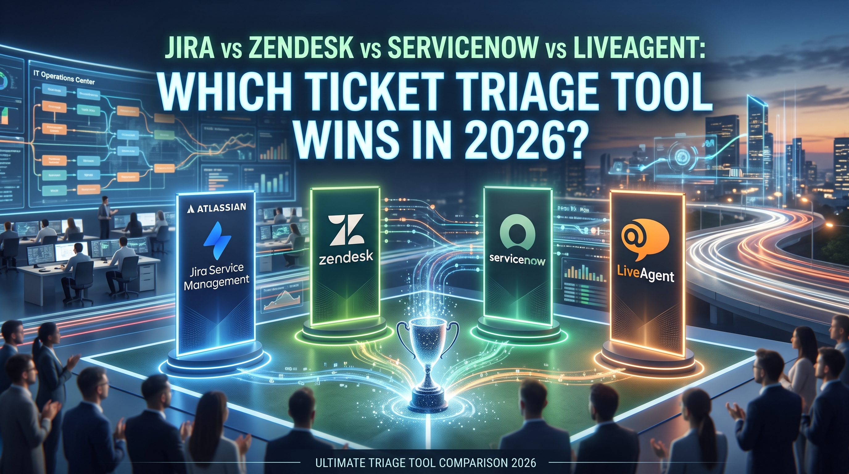 Jira vs Zendesk vs ServiceNow vs LiveAgent: Mikä tikettien lajittelutyökalu voittaa vuonna 2026?