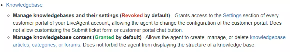 Kuva, joka näyttää esimerkkejä erilaisista käyttöoikeuksista, joita käyttäjillä voi olla tietokantaansa liittyen