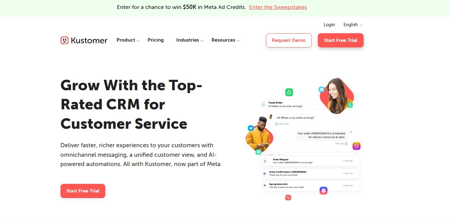 Kustomer help desk -ohjelmisto