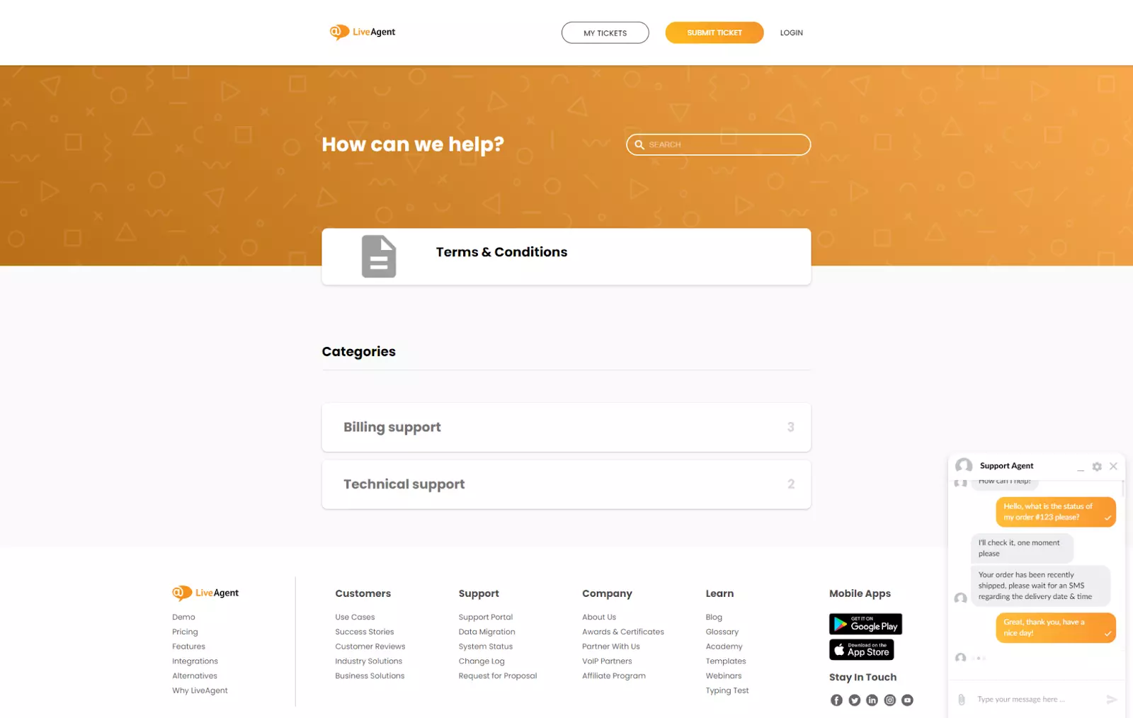 Uusi asiakasportaalin ja chat-widgetin ulkoasu LiveAgentissa