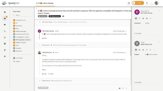 Help desk -työkalu, joka auttaa maineen ylläpitämisessä sosiaalisessa mediassa