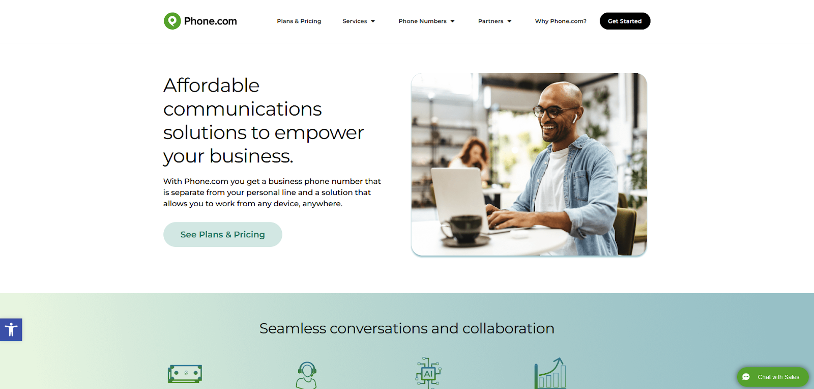 Phone.com puhelinkeskus ohjelmisto kotisivu