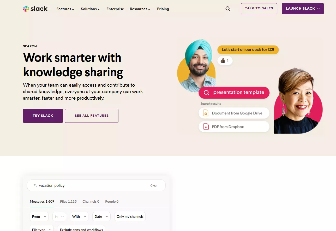 Slack's knowledge-sharing platform