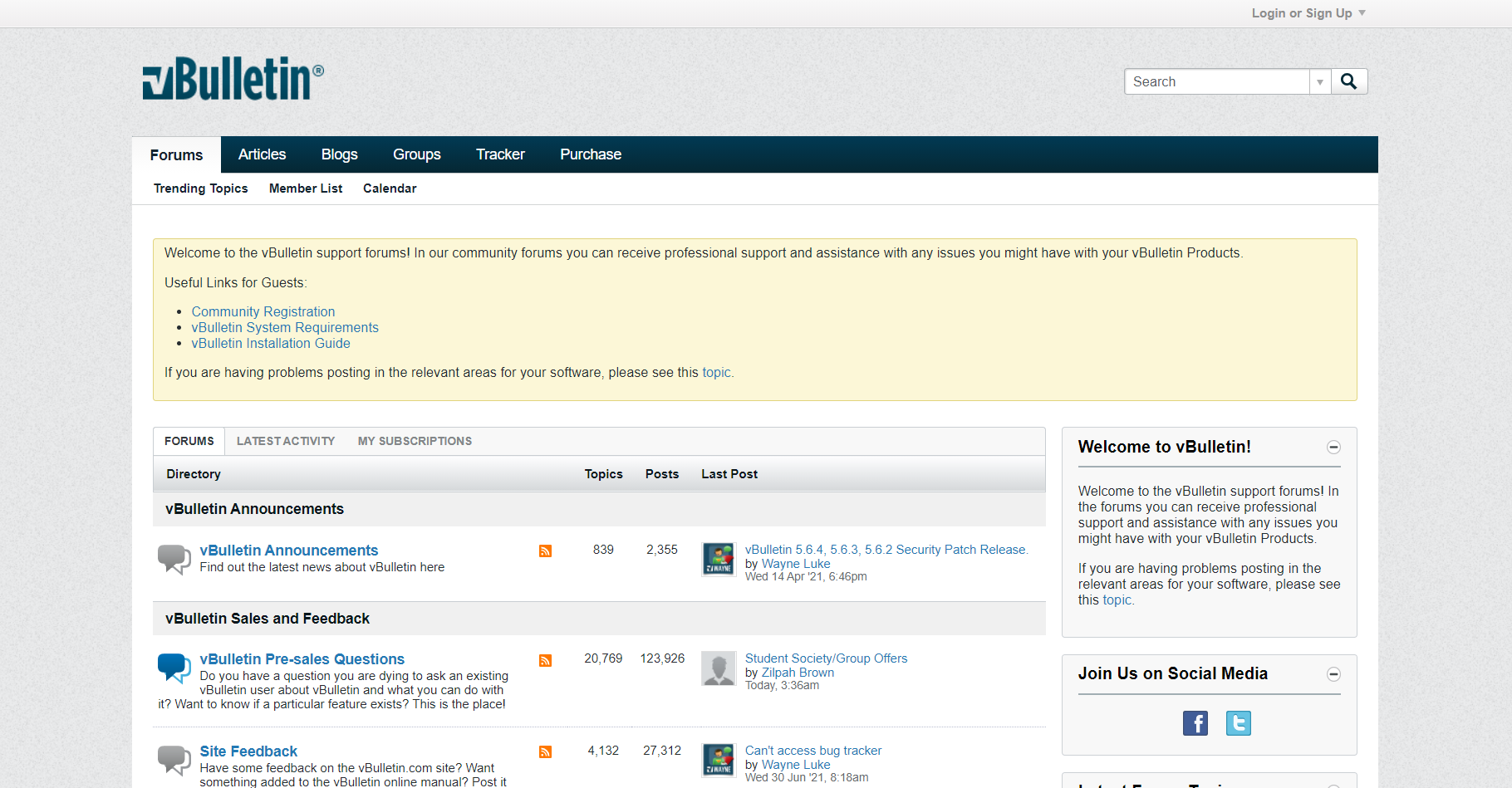 vBulletin-foorumin hakemisto