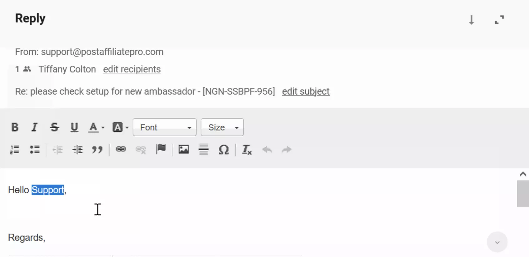 Esimerkki väärästä nimen hakemisesta lipuissa