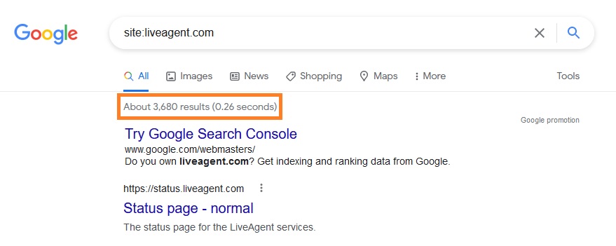 LiveAgent-indeksointi