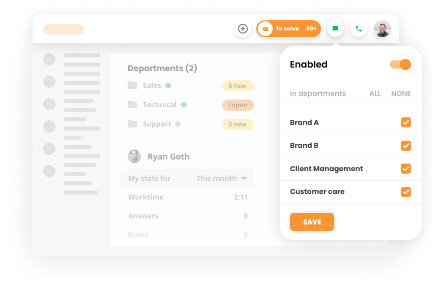 Chat-jakelun ominaisuus Live chat -ohjelmistossa - LiveAgent