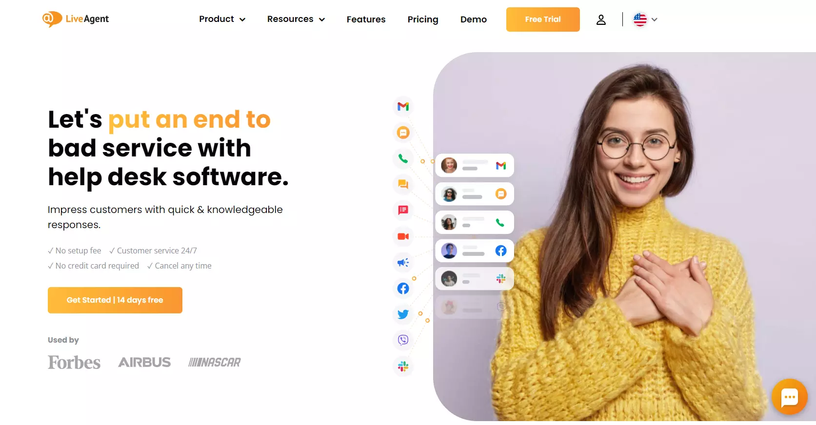 LiveAgent helpdesk sivu