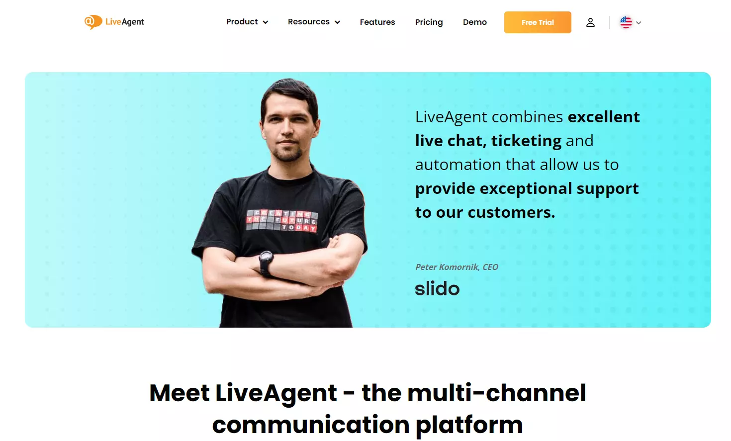 LiveAgent Slido toimitusjohtajan arvostelu