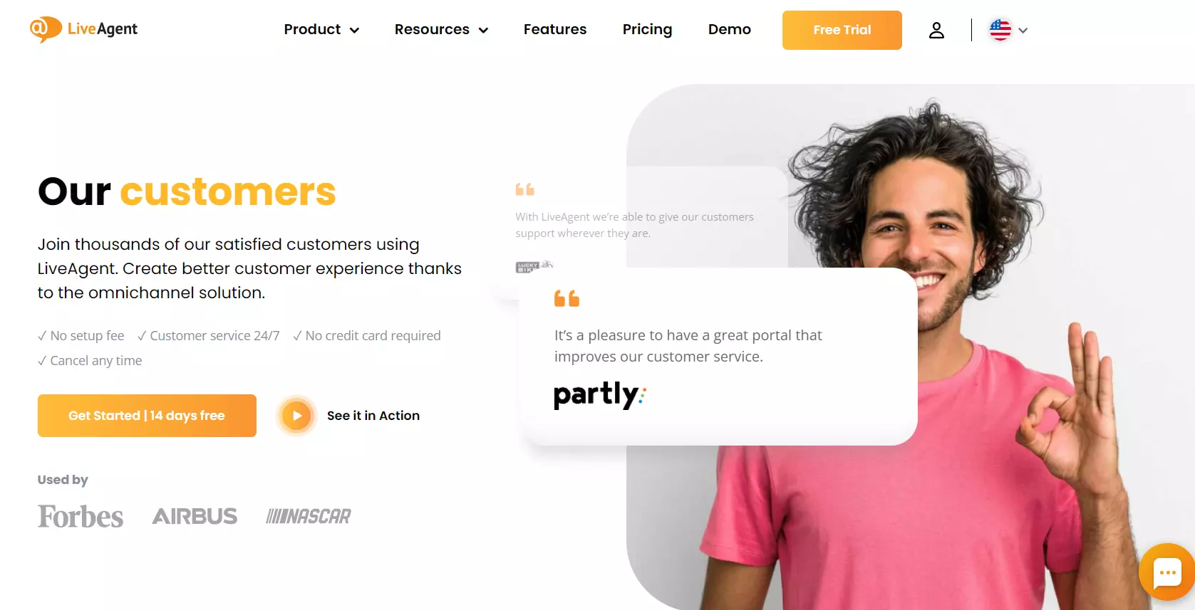 LiveAgent asiakkaamme sivu