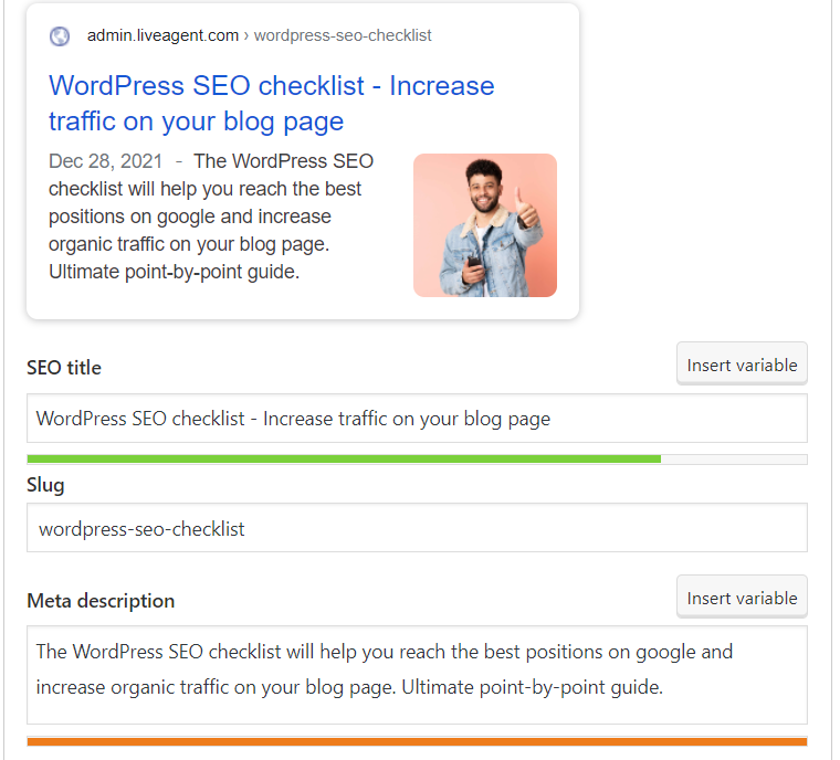 Täytä SEO-otsikko ja metateksti-esimerkki