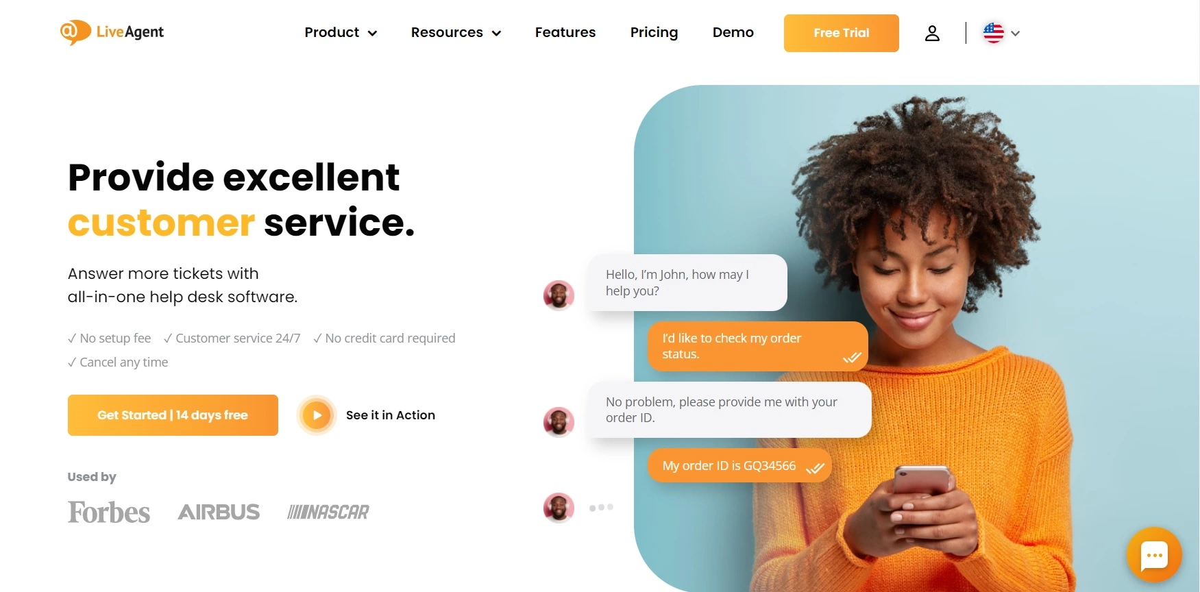 LiveAgentin kotisivu