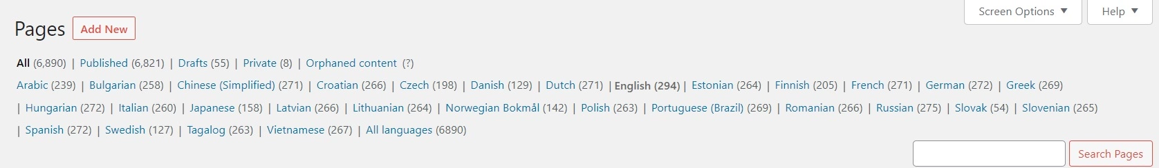 WP-kielten esimerkki