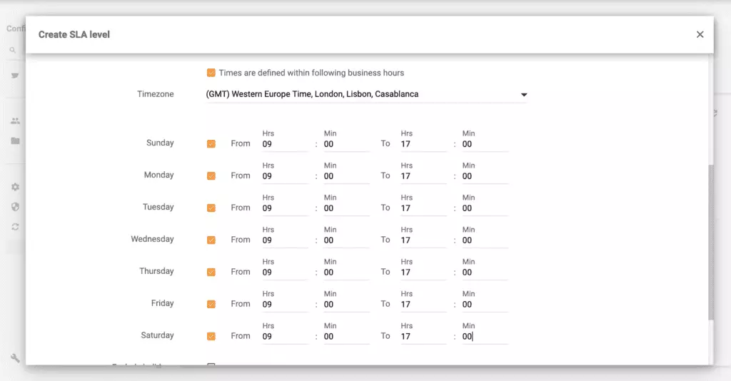 Aukioloaikojen asettaminen Live Agentin kanssa