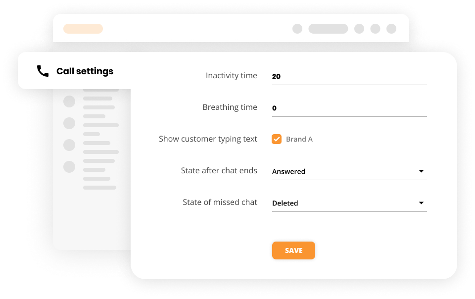Call settings in Customer service software - LiveAgent