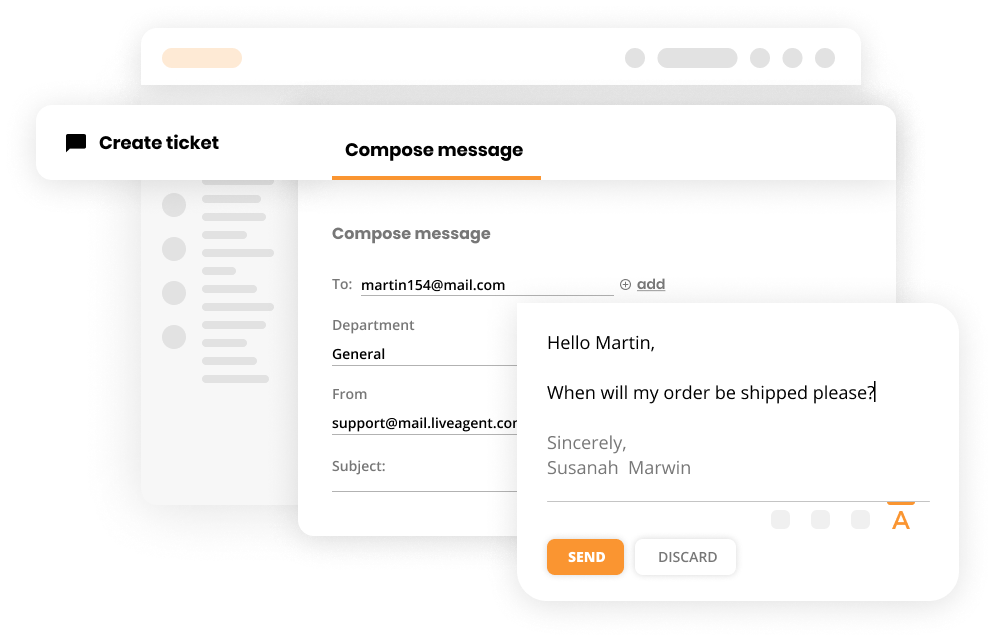 Luo lipu Help desk -ohjelmistossa - LiveAgent