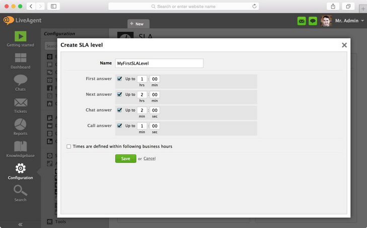 Kuinka luoda SLA-taso ja määrittää haluttu toiminto