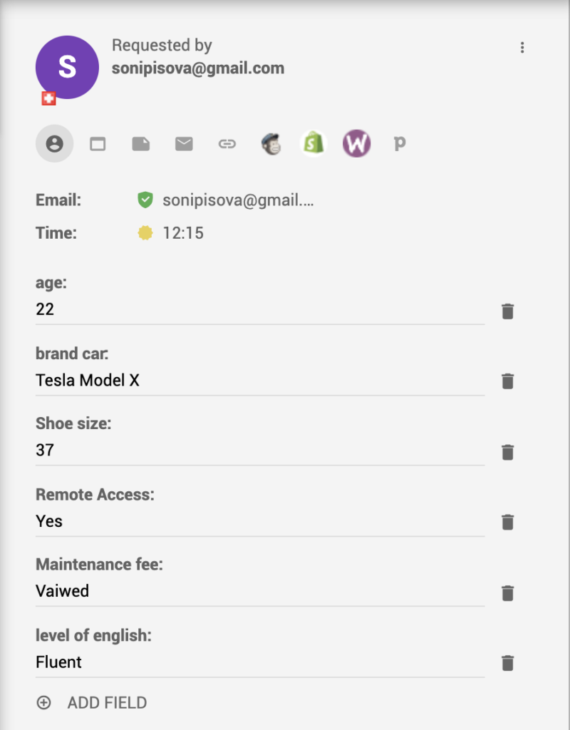 CRM puhelun lopputulos esimerkki