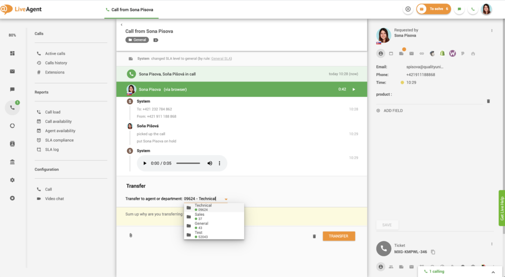 Puheluiden siirto-ominaisuus