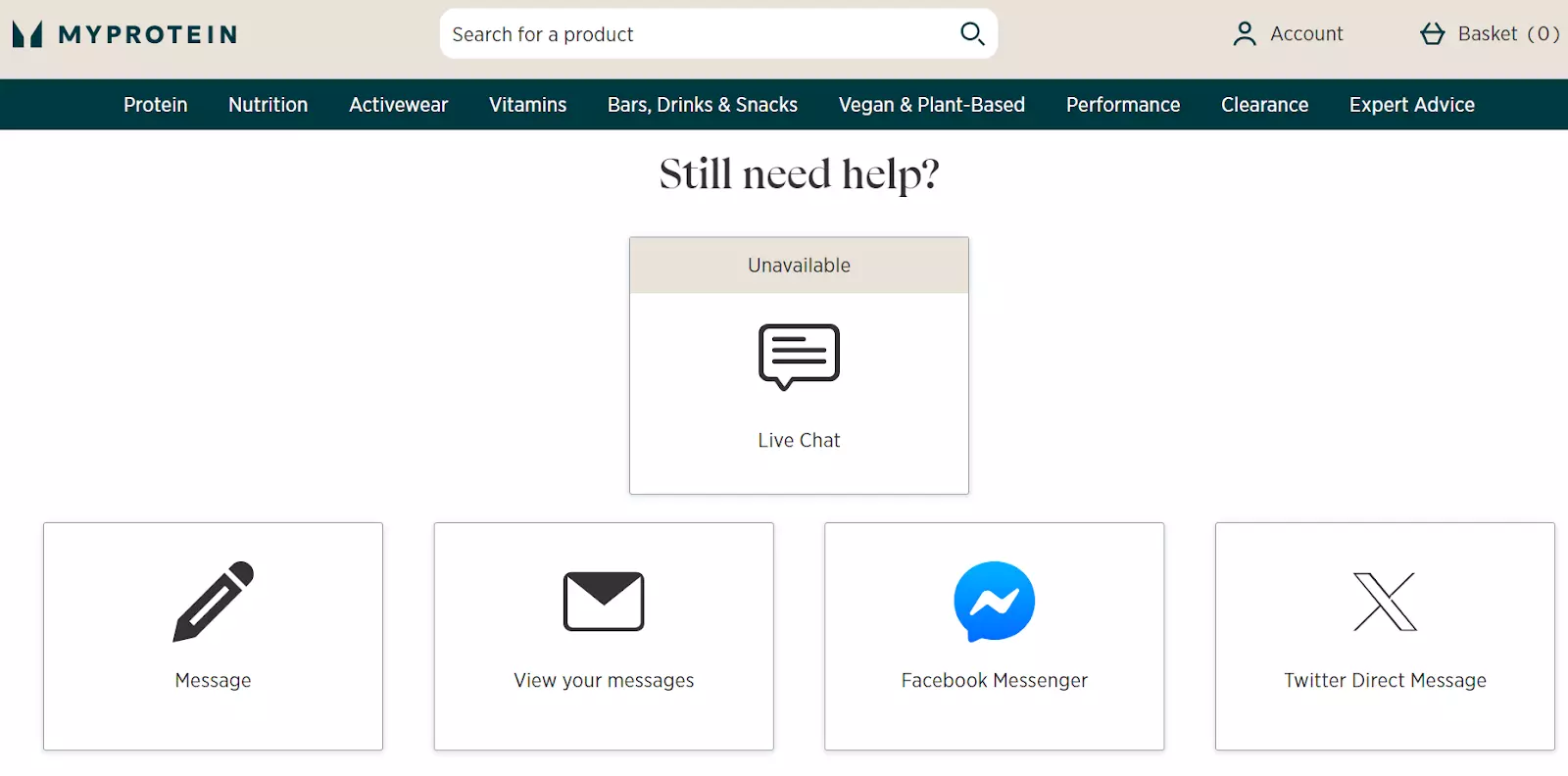 MyProtein tukisivu viestintäkanavilla