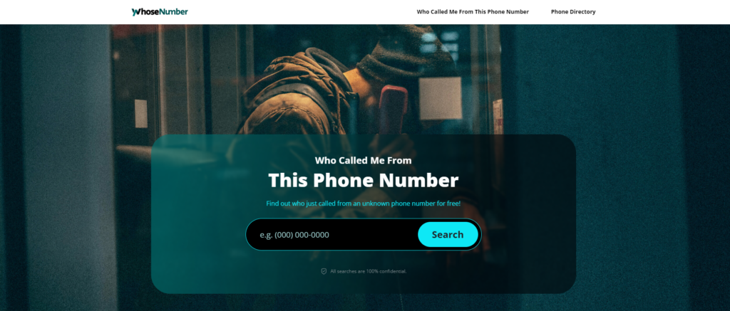 WhoseNumber kotisivu