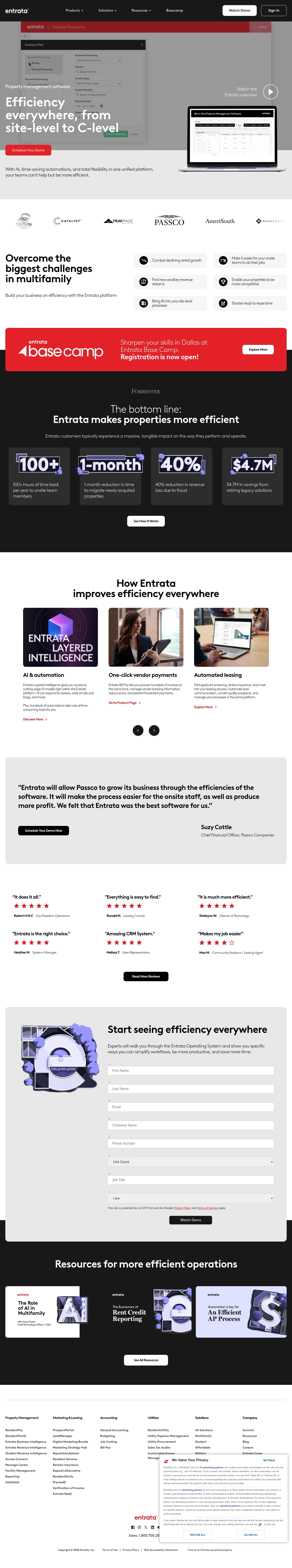 Entrata Help Desk Contacts