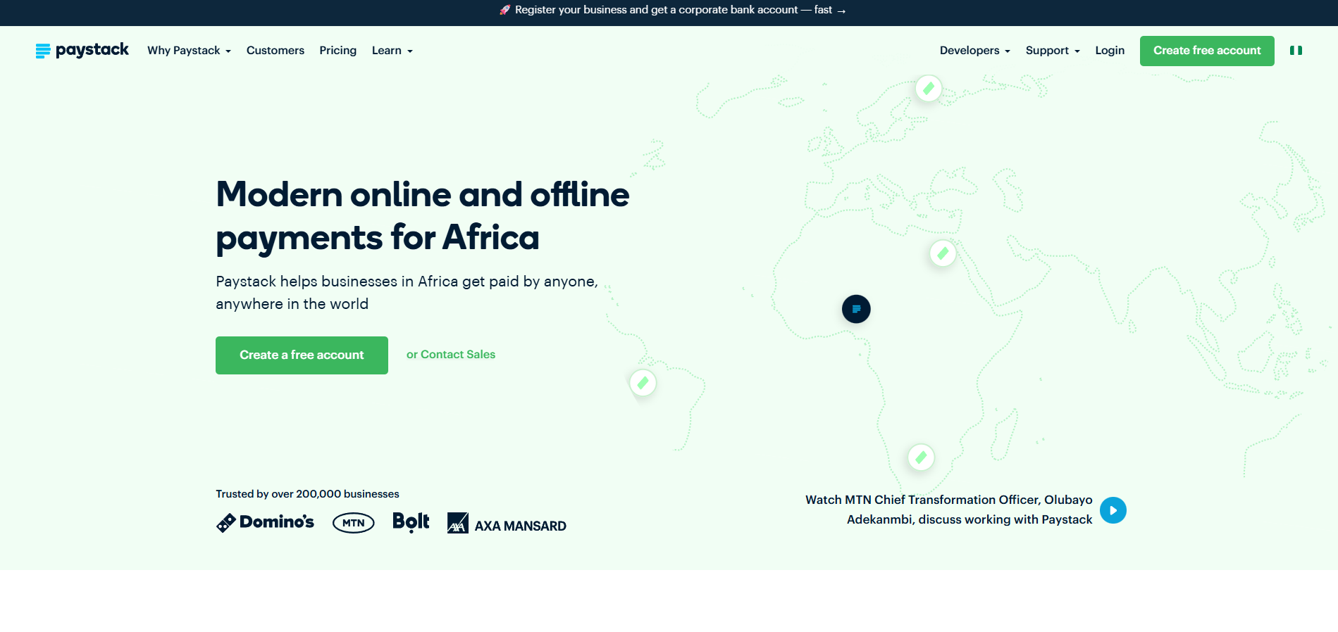 Paystackin asiakaspalvelun yhteystiedot