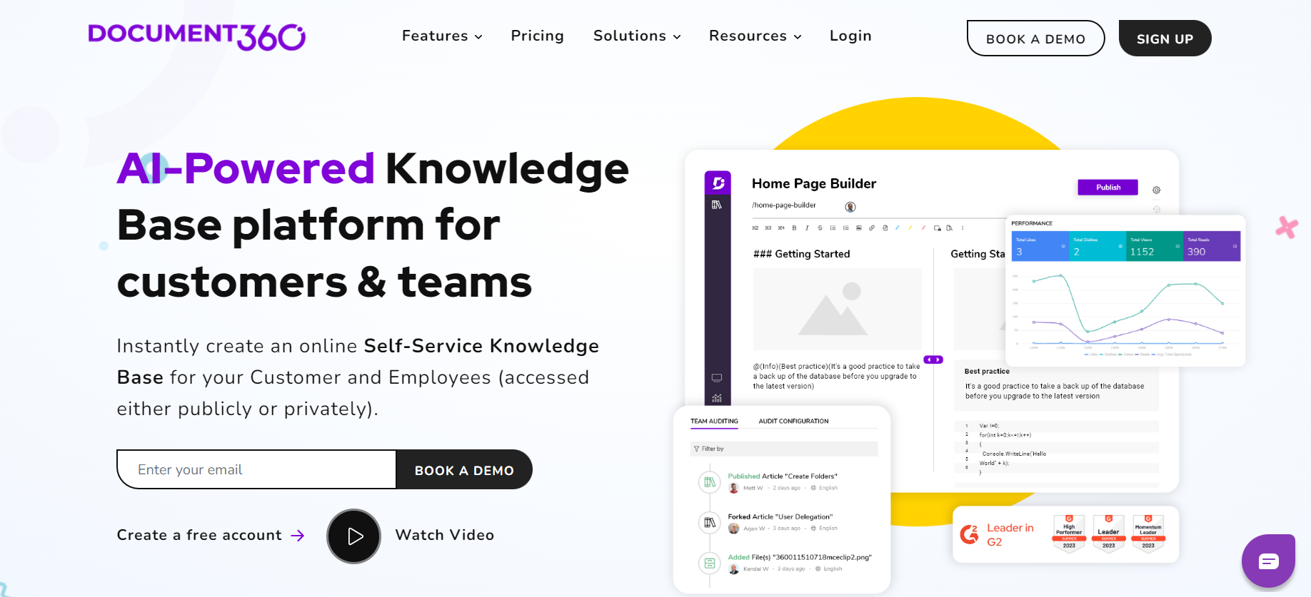 Document360 kotisivu