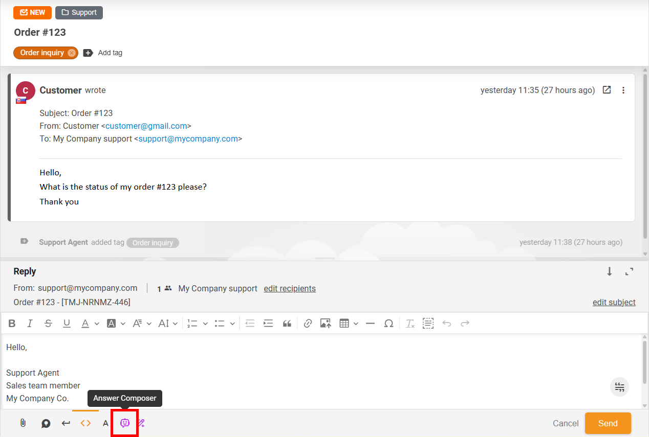AI Answer Composer -painike